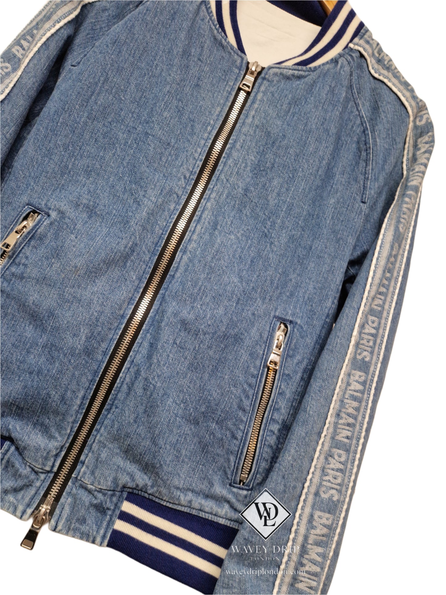 Balmain Distressed Denim Jacket