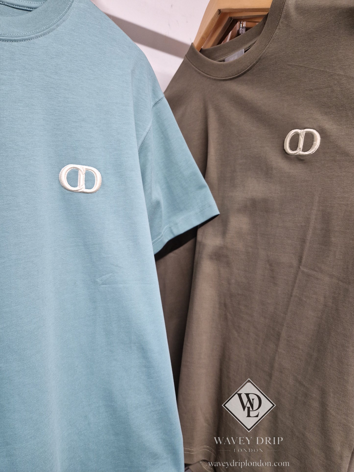 Christian Dior CD Logo Tshirt - Sage Green