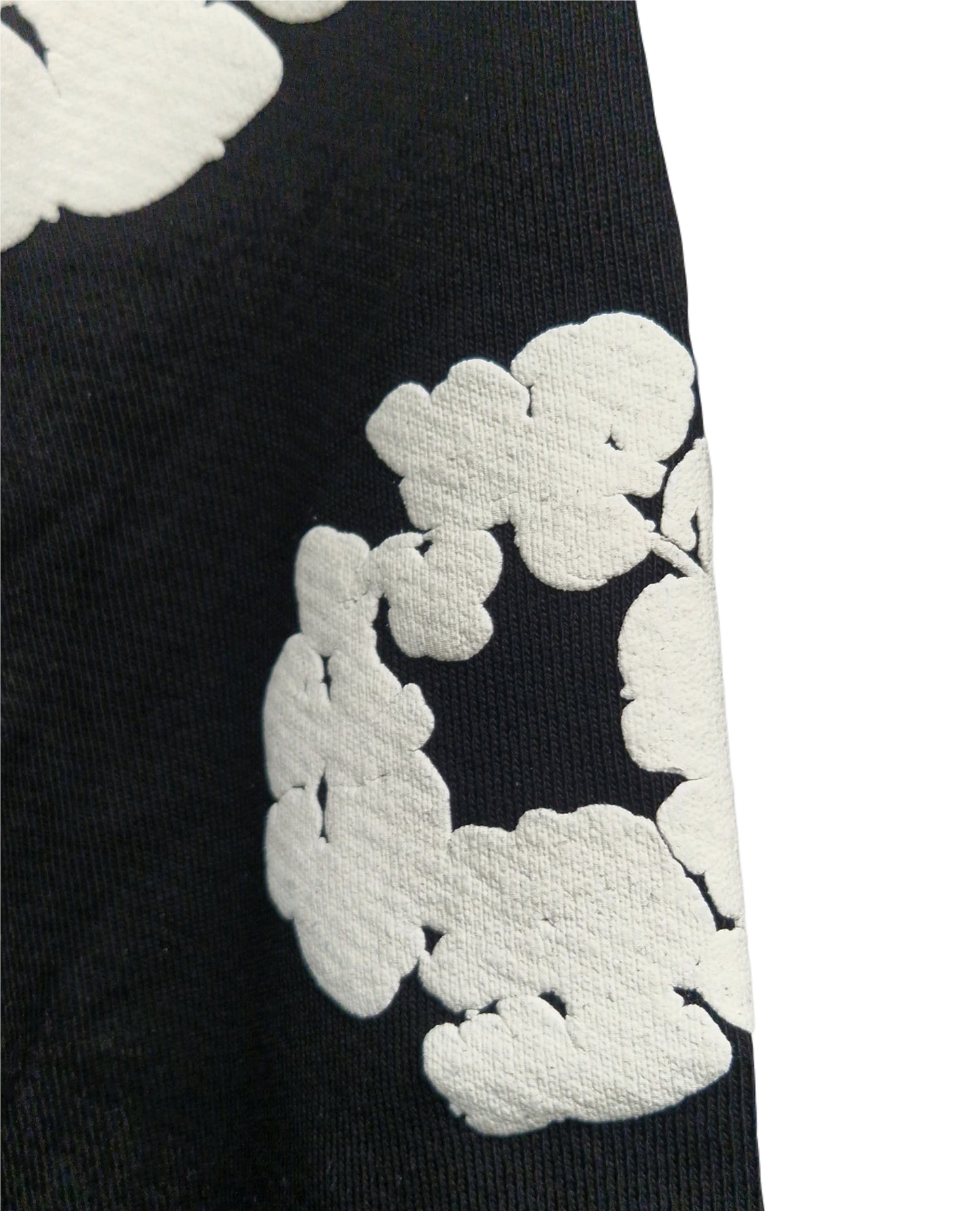 Denim Tears Floral Zip Hoodie – Black & Ivory Statement Piece