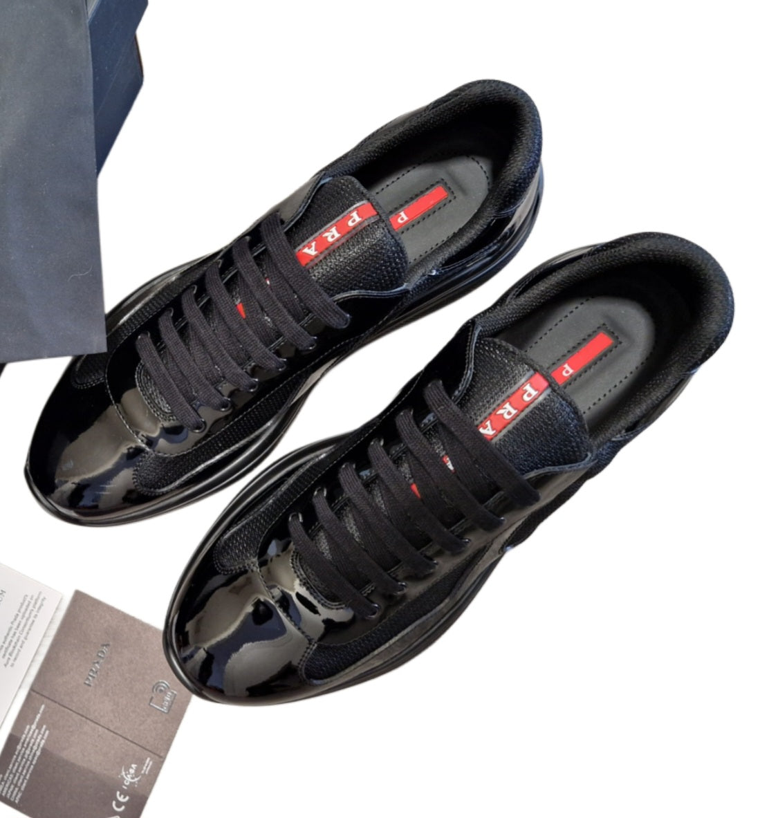 Prada American Cup Patent Sneakers