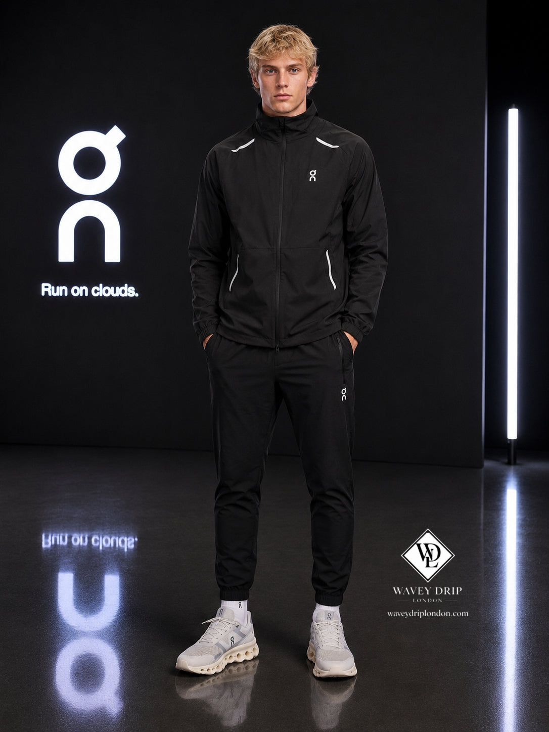 On Cloud Running Reflective Performance Tracksuit – Black Edition