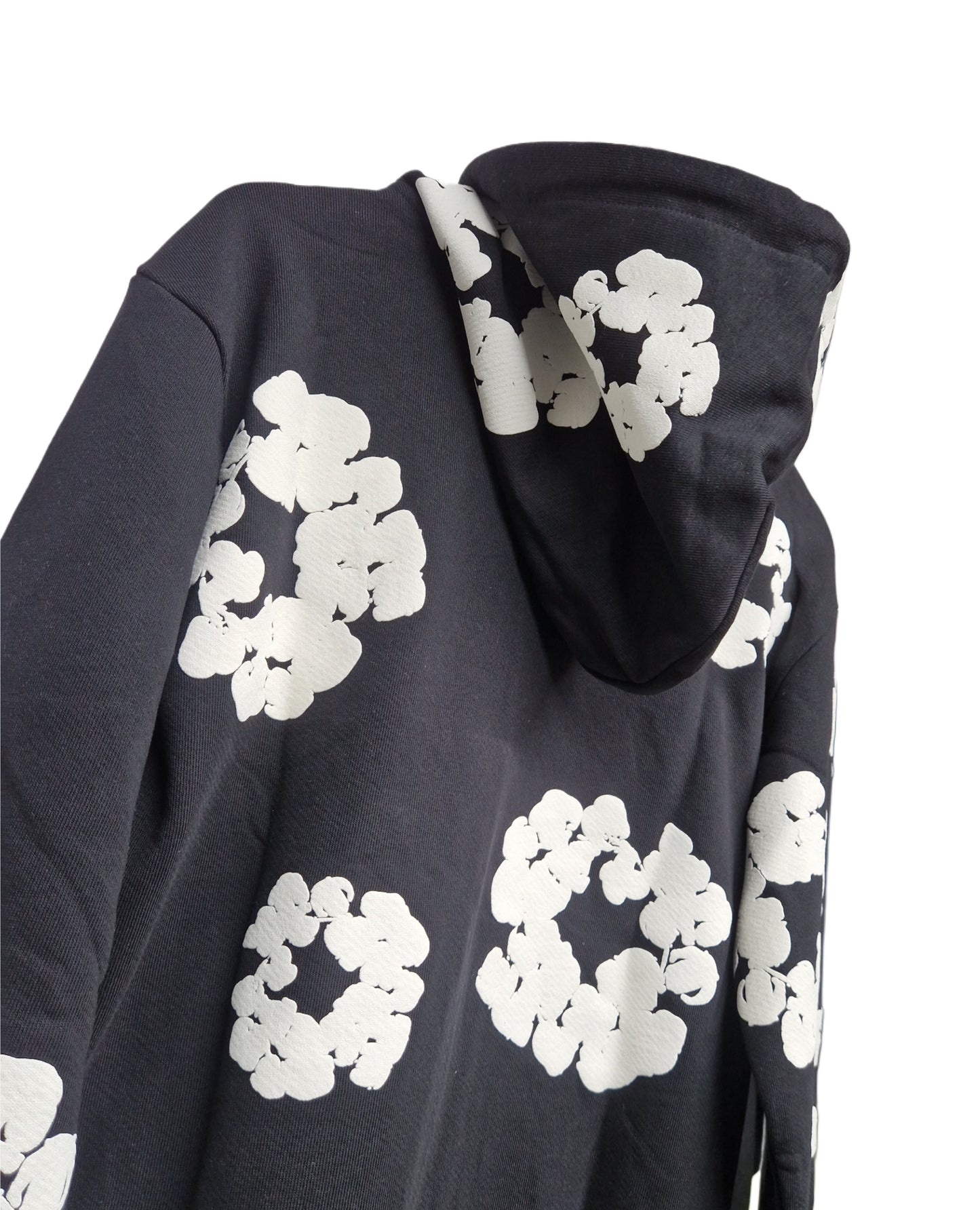 Denim Tears Floral Zip Hoodie – Black & Ivory Statement Piece