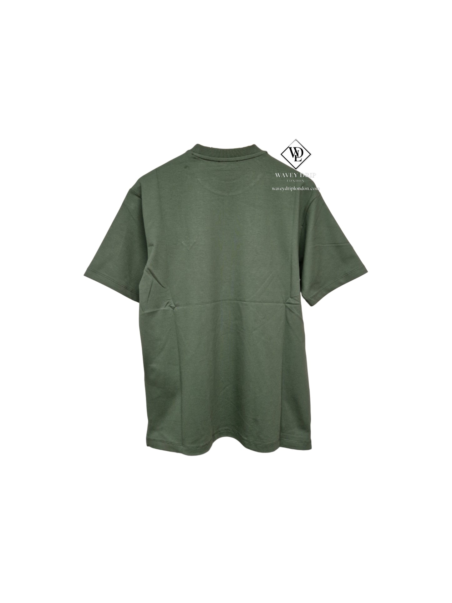 Prada Khaki Triangle Logo Tshirt XXL