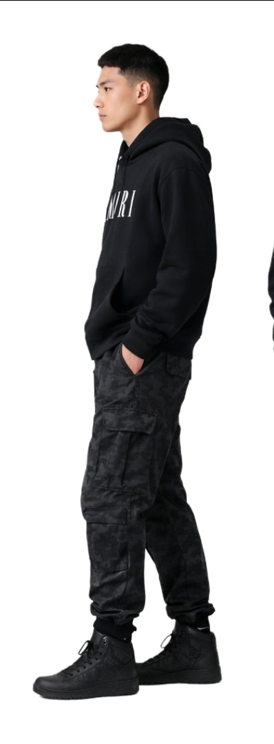 AM Logo Hoodie Black