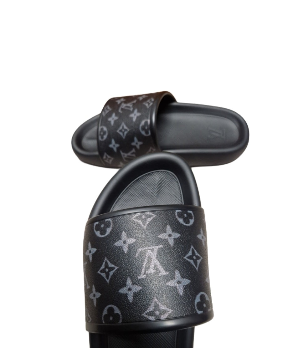 Louis Vuitton Monogram Eclipse Slides