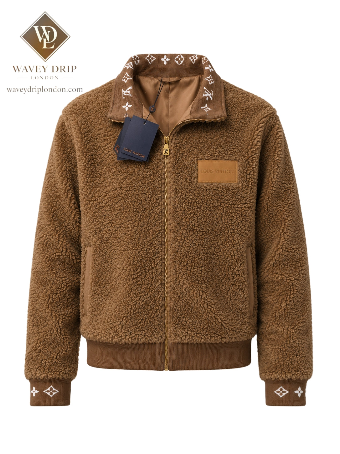 Louis Vuitton Sherpa Zip Up - Brown