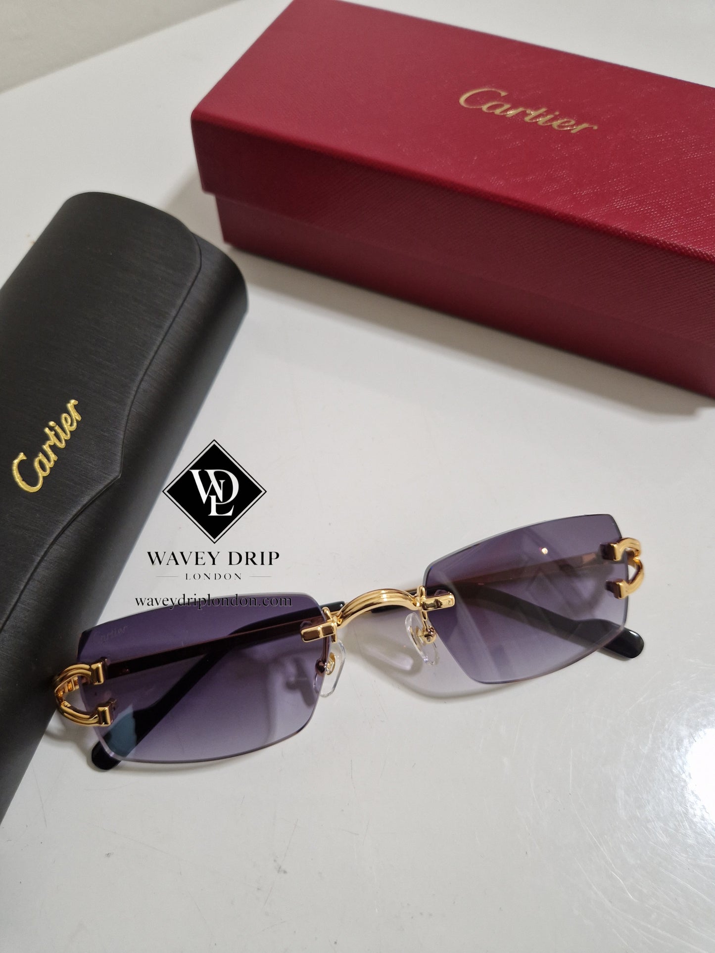 Cartier Sunglasses Gold Frame