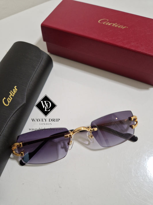 Cartier Sunglasses Gold Frame