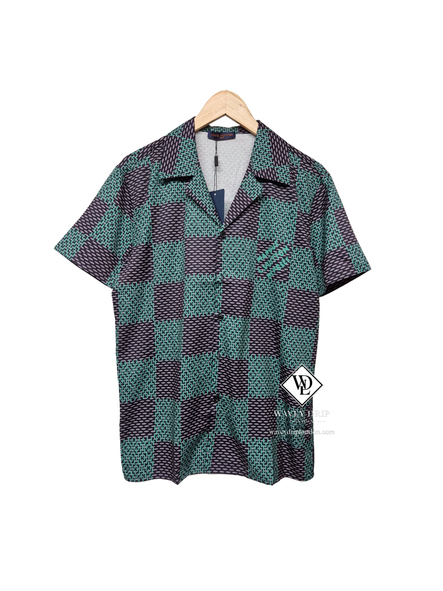 Louis Vuitton Damier Silk Short Sleeve Shirt