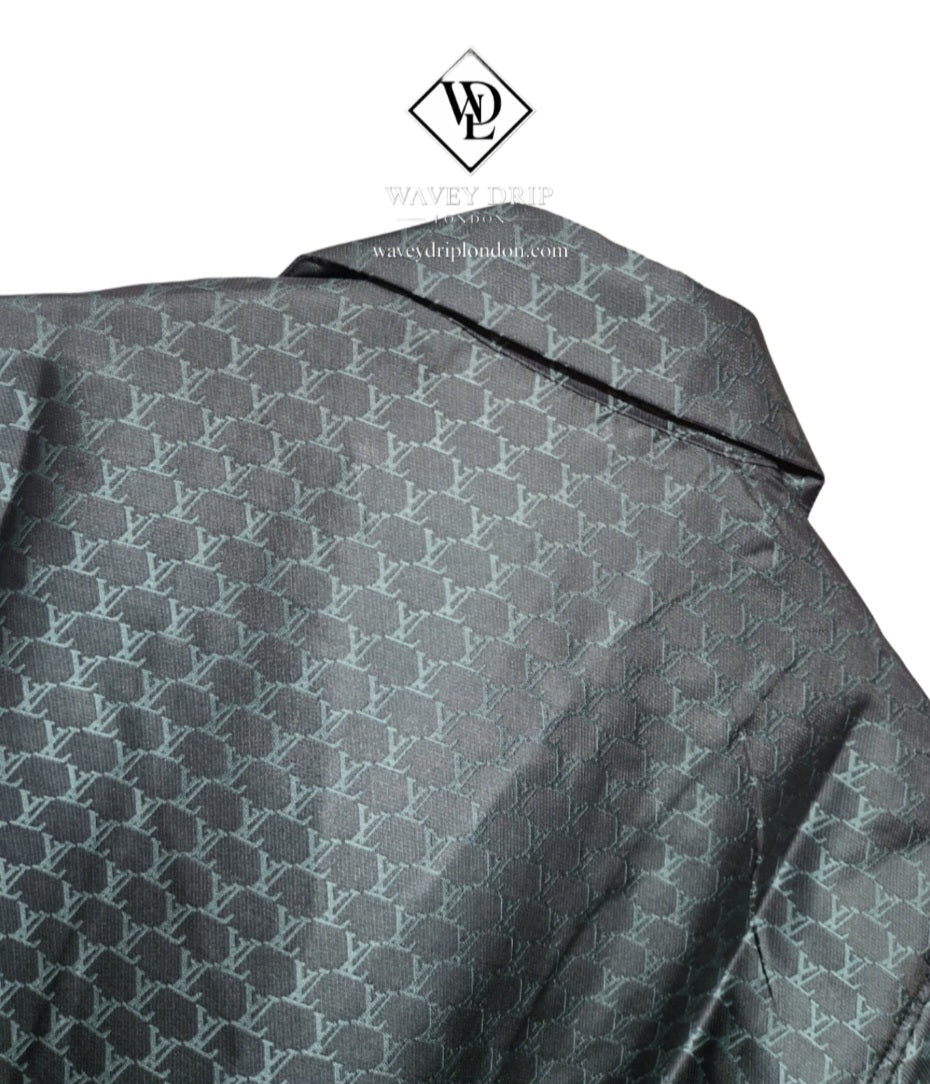 Louis Vuitton Monogram Silk Short Sleeve Shirt