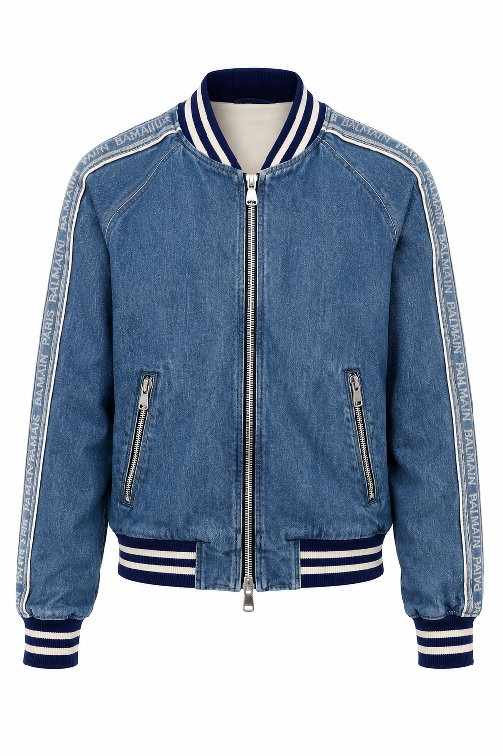 Balmain Distressed Denim Jacket