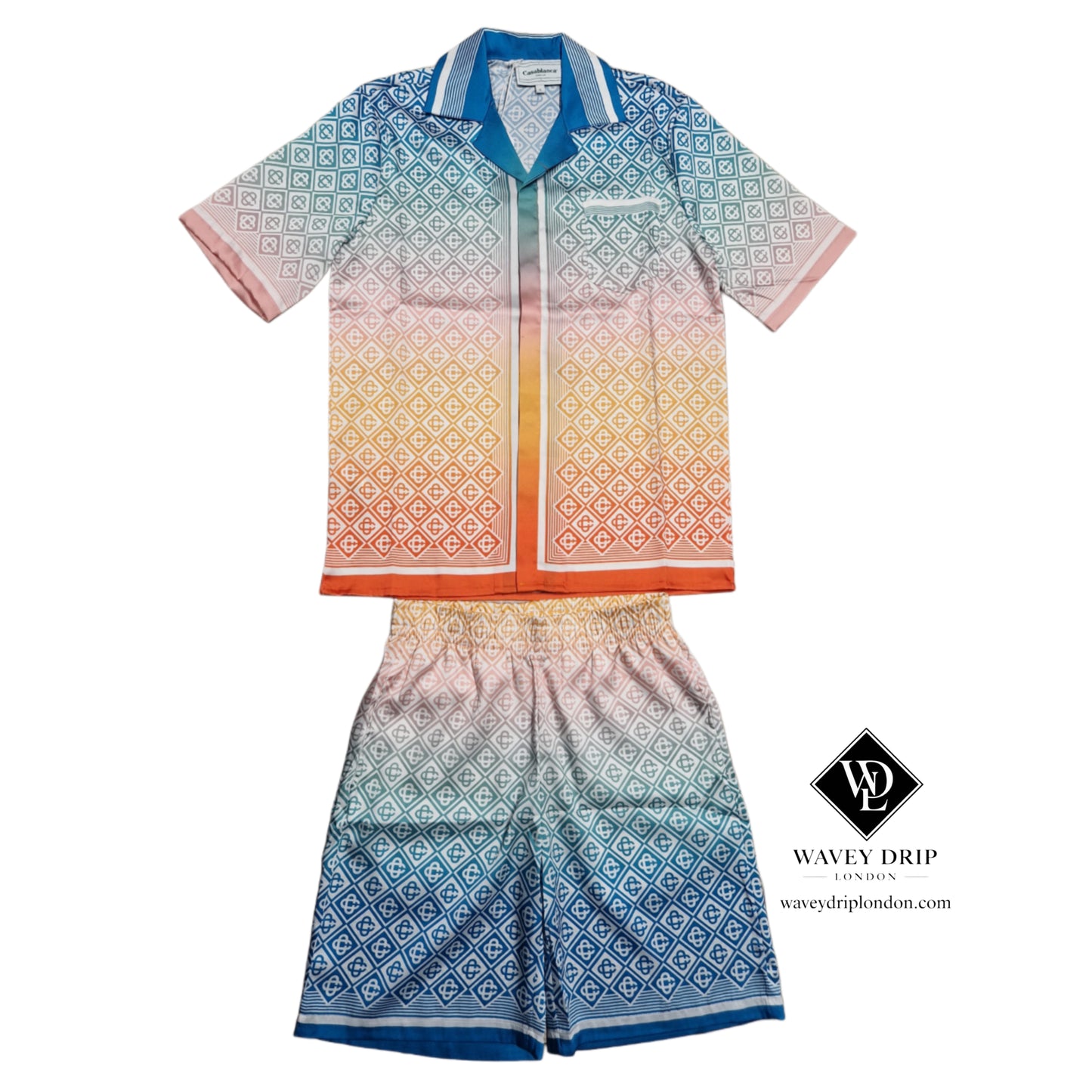 Casa Multicoloured Silk Short Set