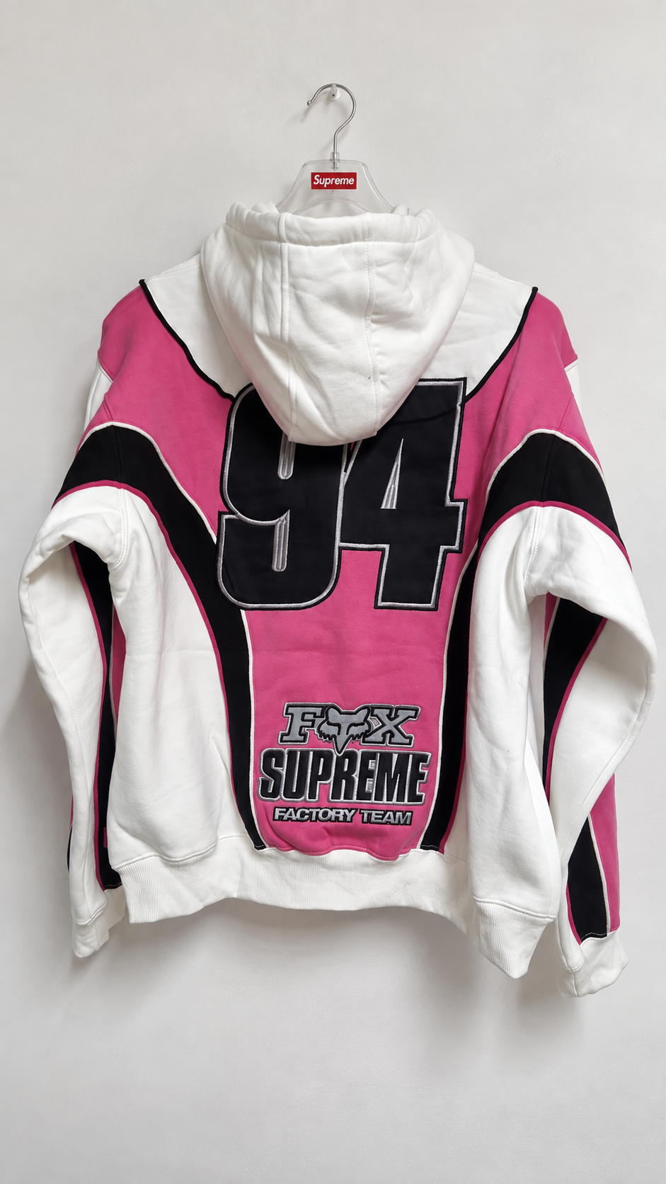 Supreme Hoody Pink & White