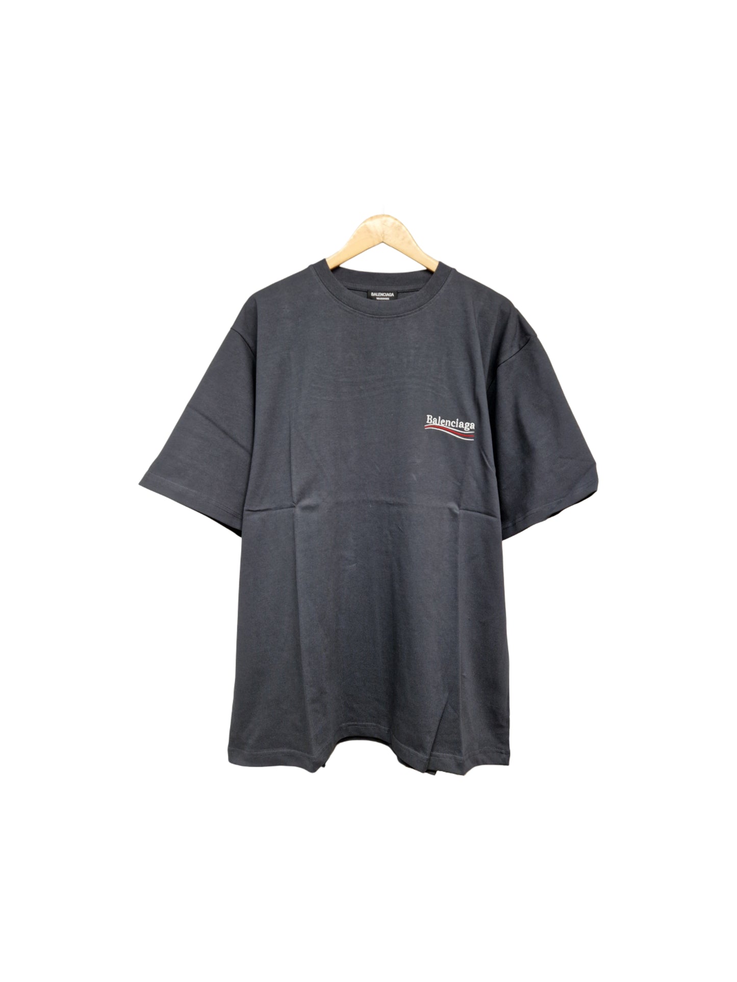 Balenciaga Political Campaign Tshirt  - Charcoal Grey