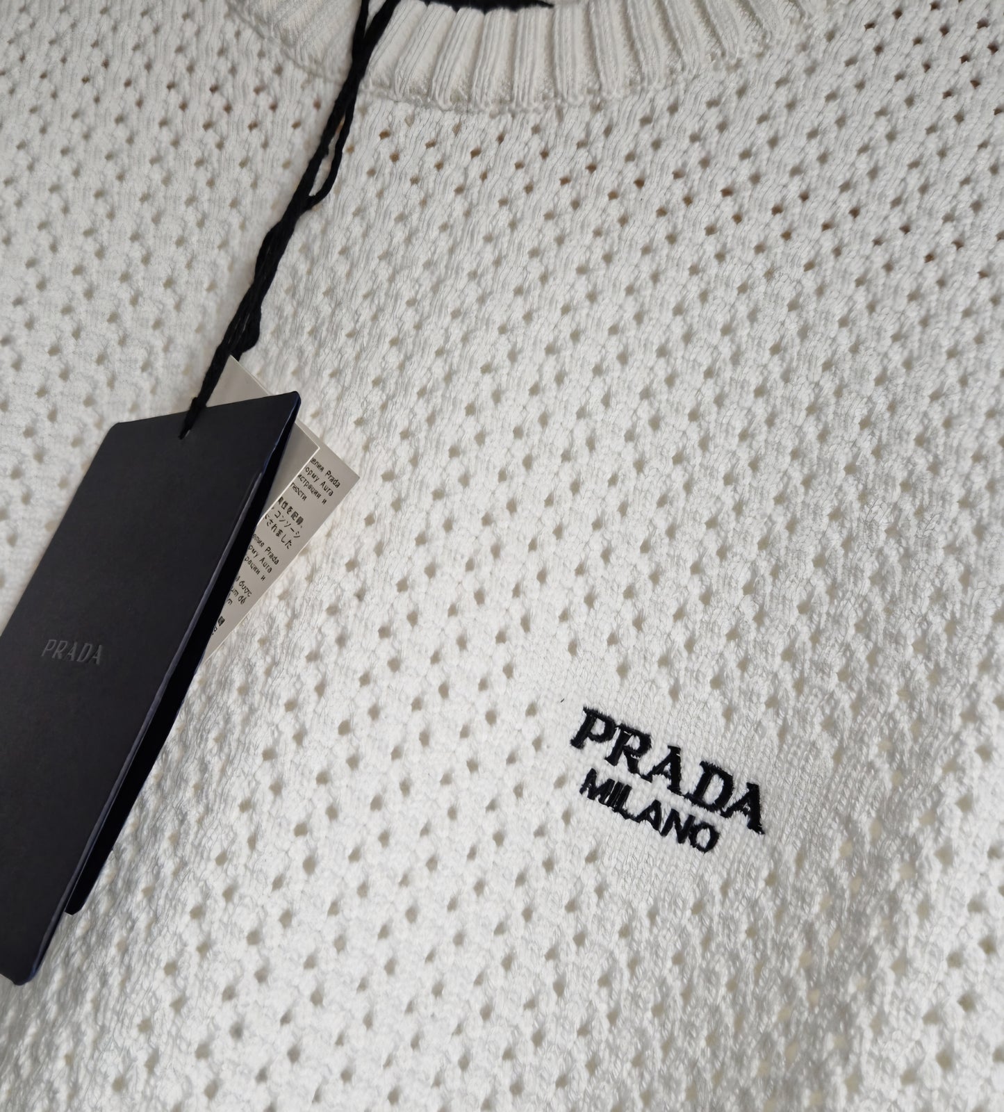 PRADA White Fine-Knit Two-Piece Set