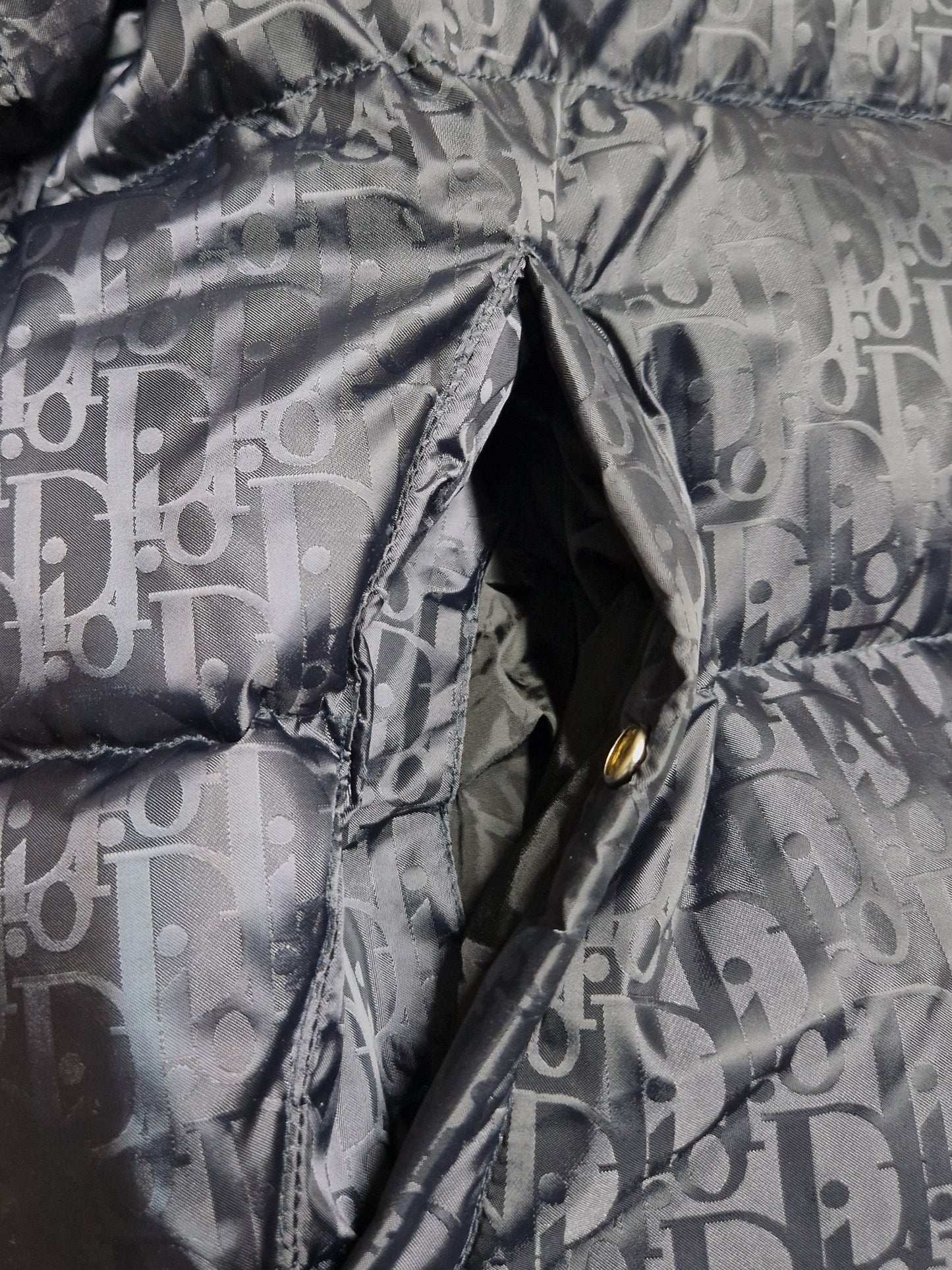 Christian Dior Oblique Puffer Jacket - Navy