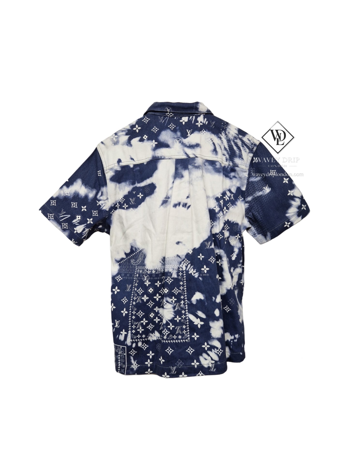 Louis Vuitton Denim Bandana Shorts Set -Blue and White Monogram