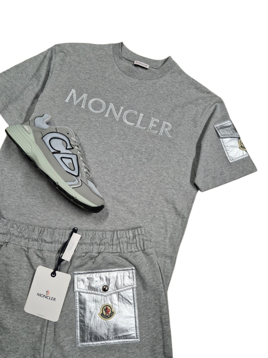Moncler Signature Lounge Set in Slate Grey