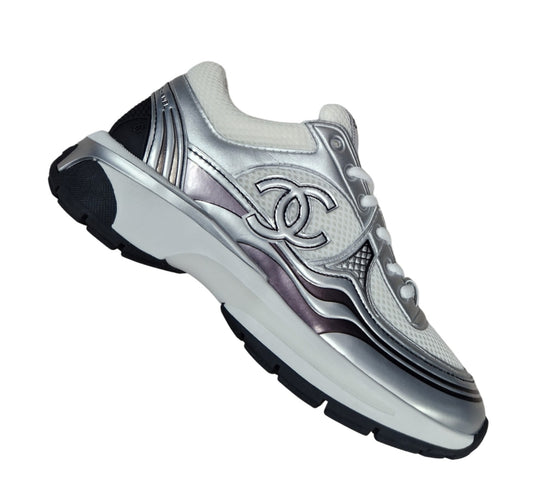 Chanel sneakers silver