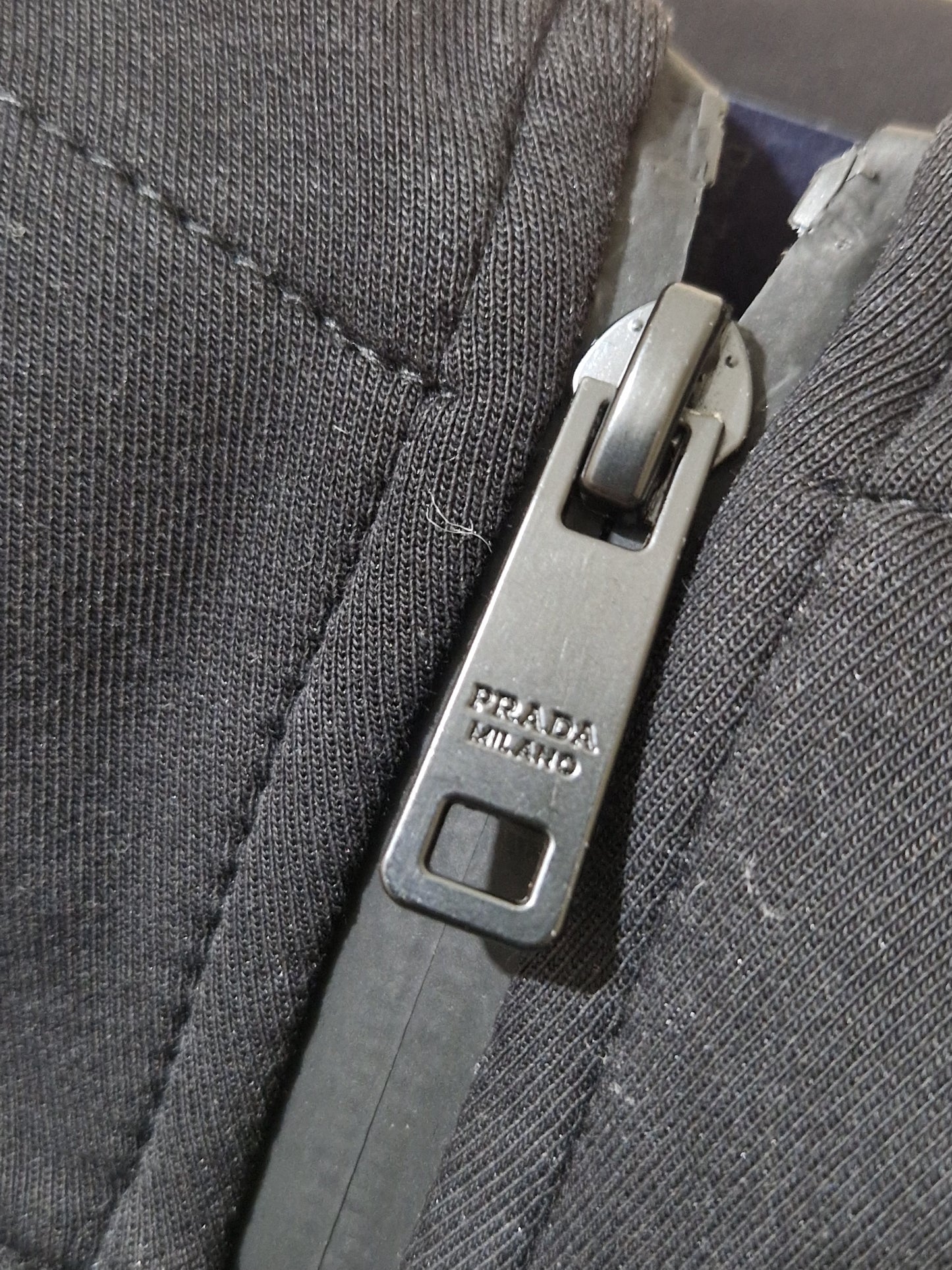 Prada Milano Technical Zip Tracksuit – Black/Red Edition