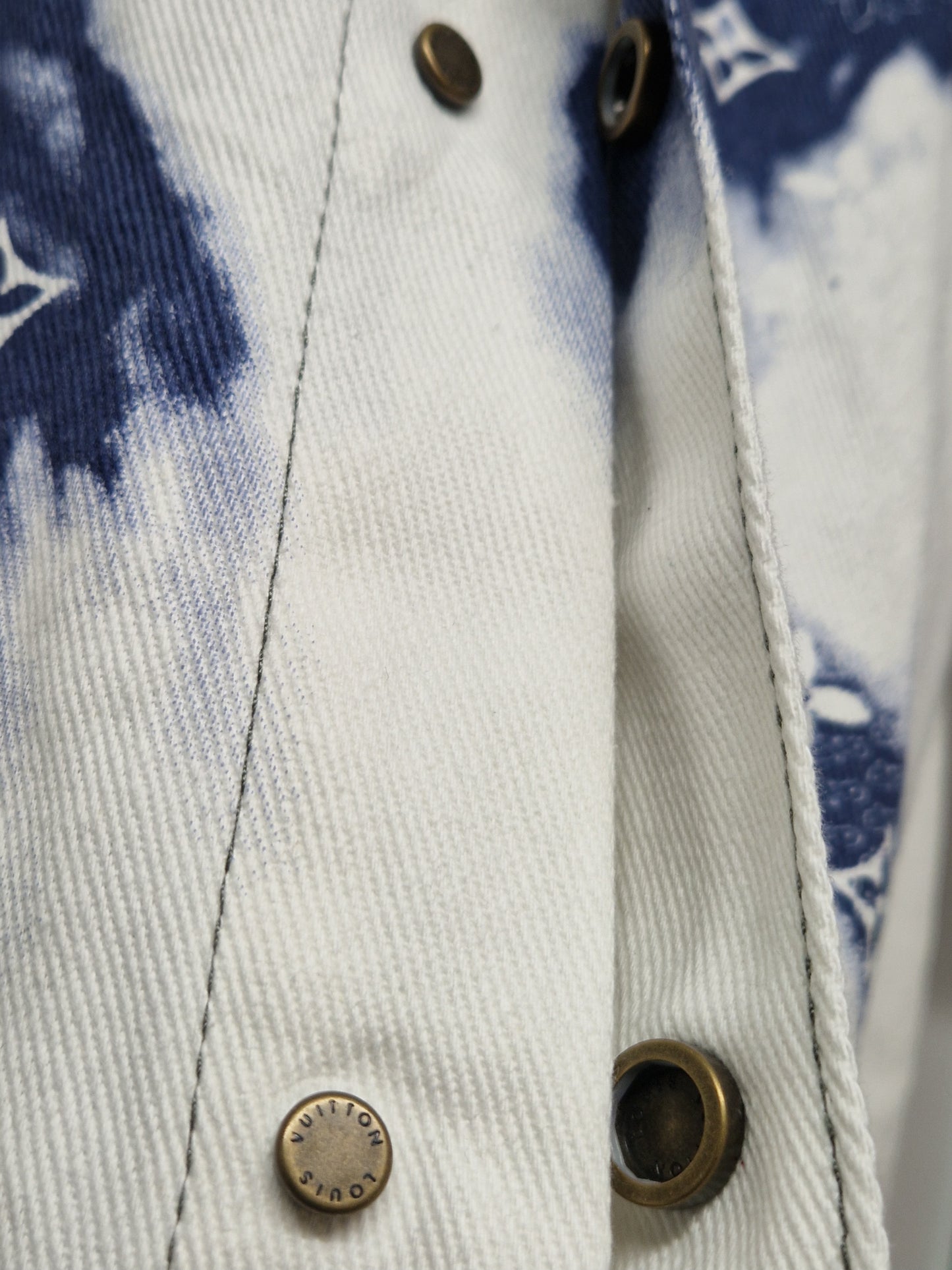 Louis Vuitton Denim Bandana Shorts Set -Blue and White Monogram