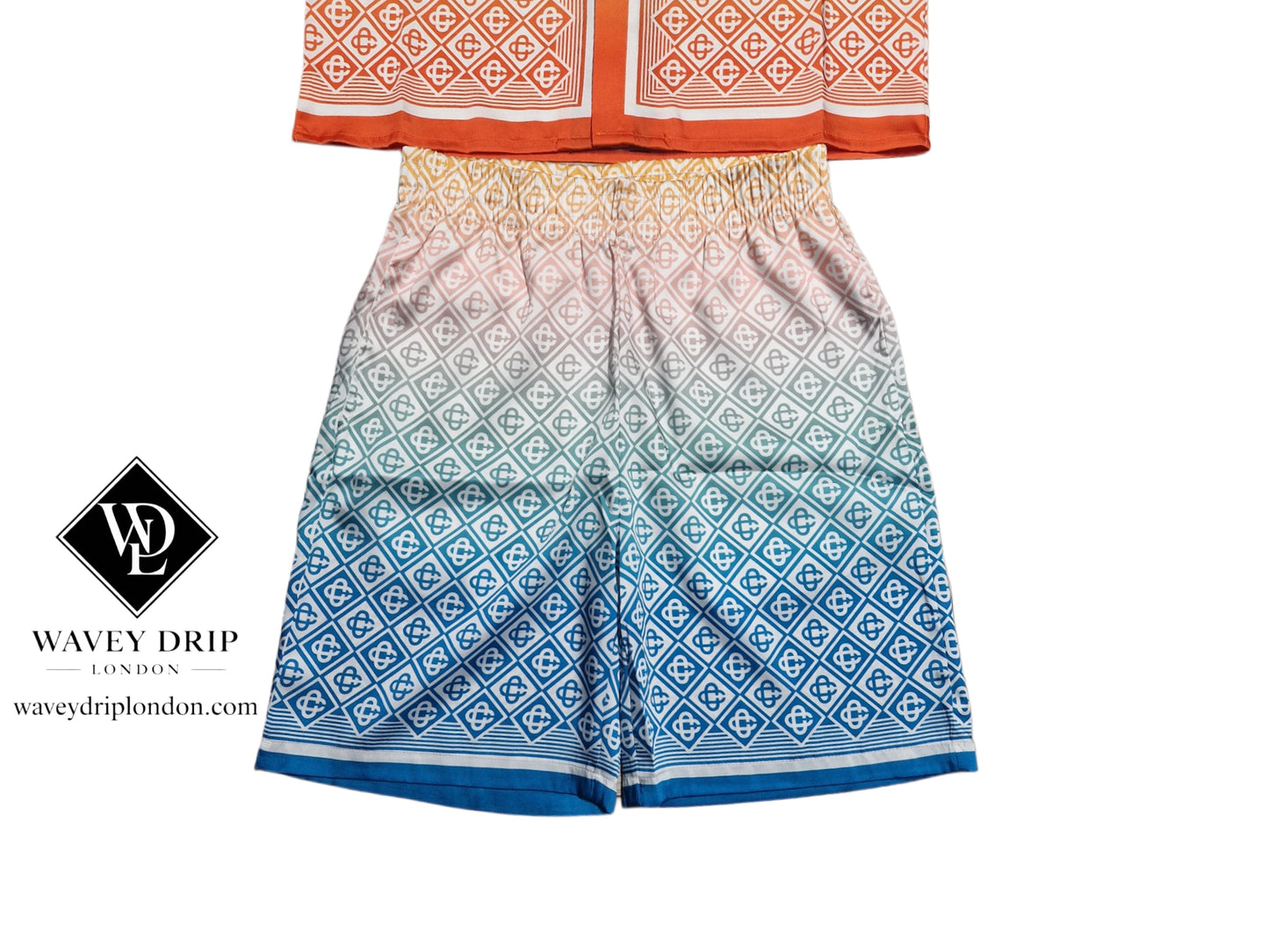 Casa Multicoloured Silk Short Set