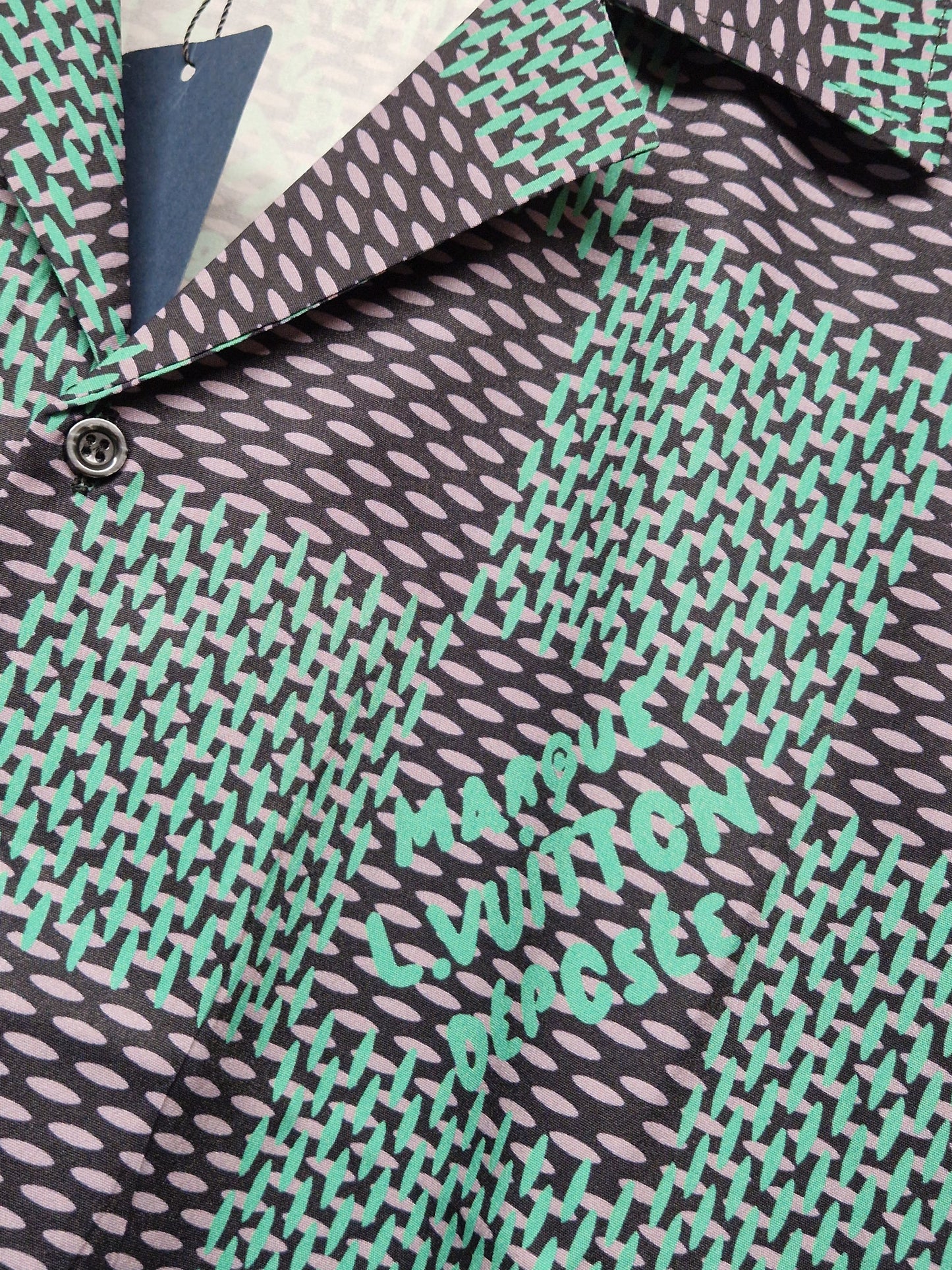 Louis Vuitton Damier Silk Short Sleeve Shirt