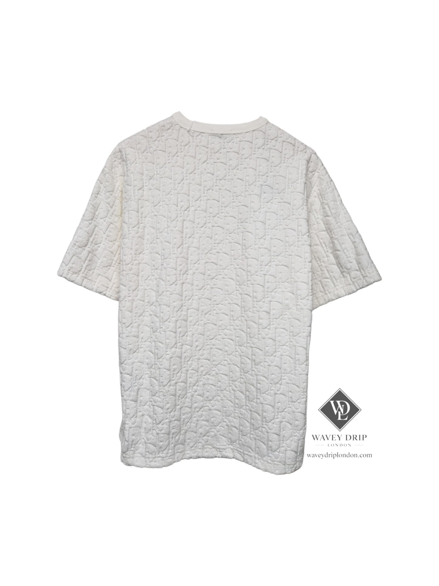 Christian Dior Jacquard Oblique Tshirt  - White