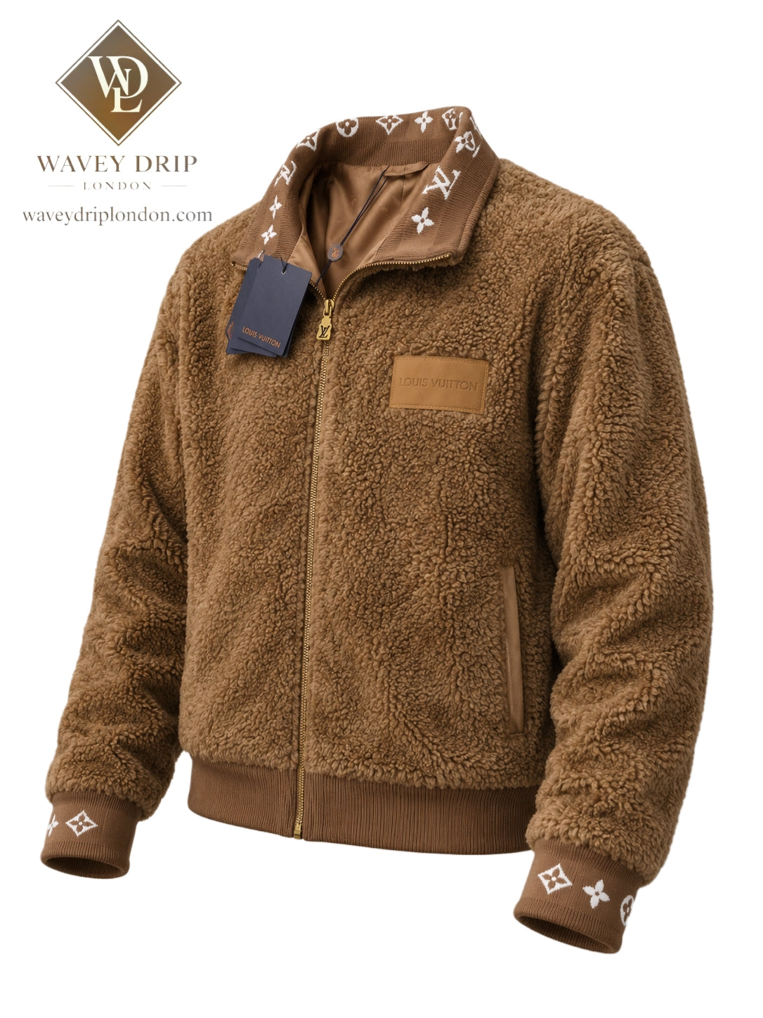 Louis Vuitton Sherpa Zip Up - Brown