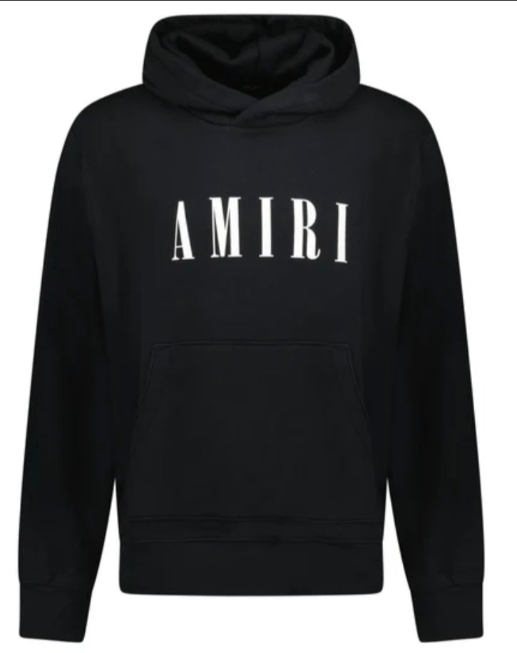 AM Logo Hoodie Black