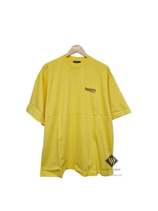 Balenciaga Political Campaign Heritage Tshirt- Yellow (