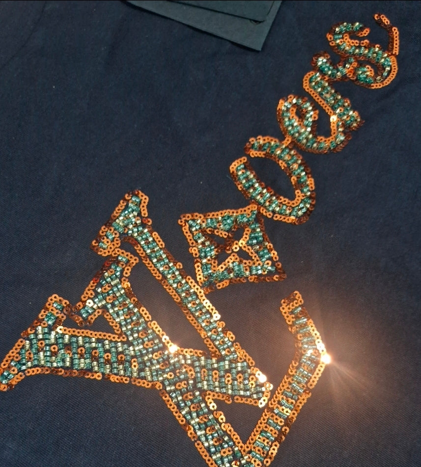 Louis Vuitton Lovers Sequin Logo Tshirt