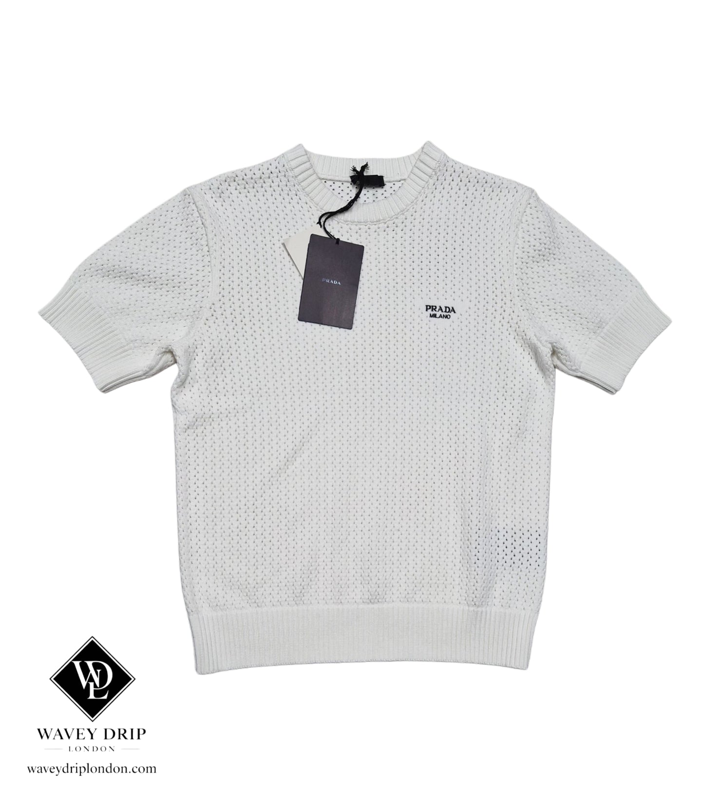 PRADA White Fine-Knit Two-Piece Set