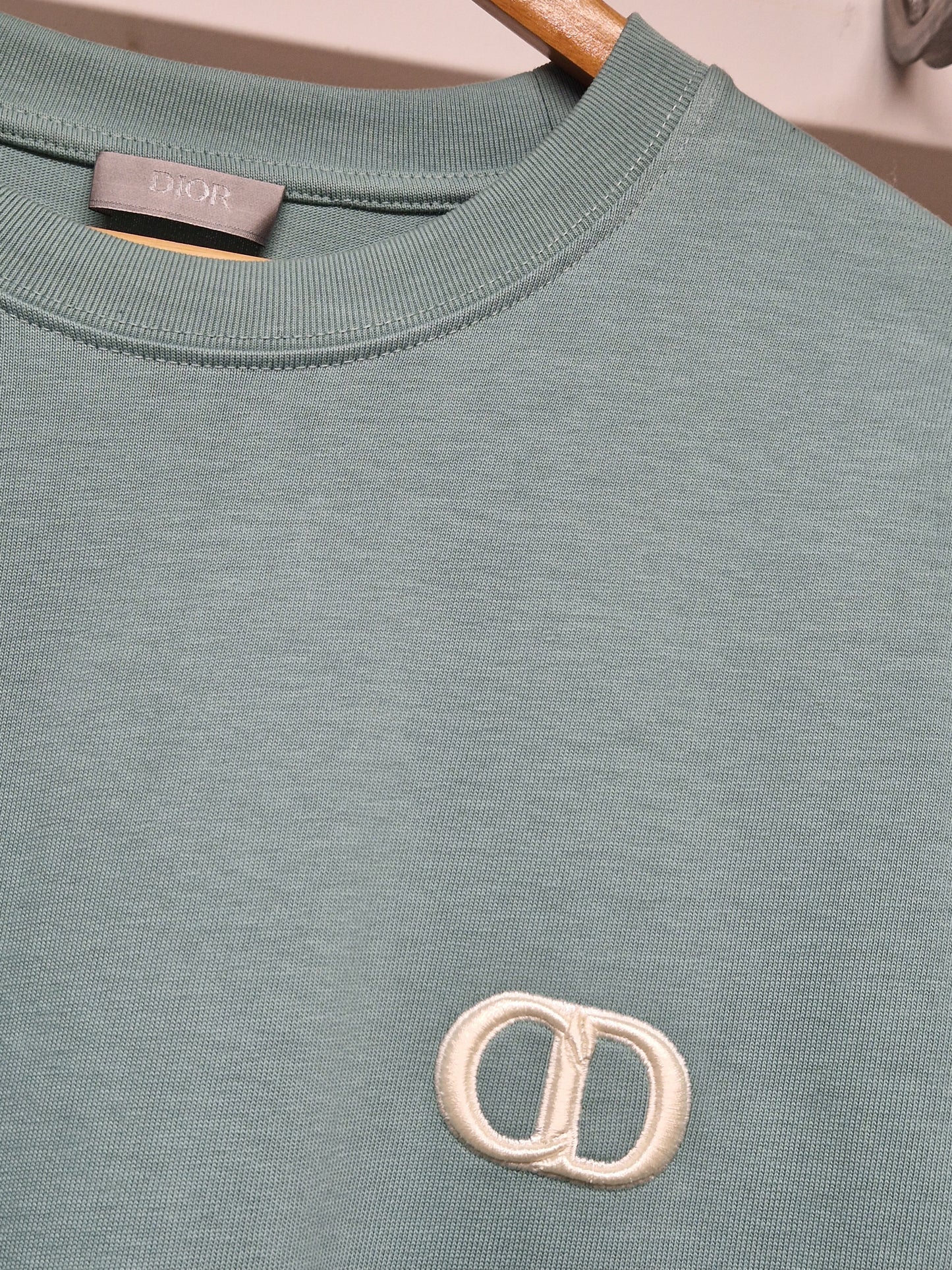 Christian Dior CD Logo Tshirt - Sage Green