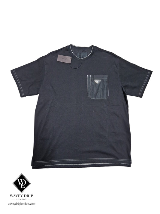 Prada Roundneck Tshirt I Nylon Patch Triangle Logo