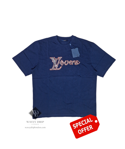 Louis Vuitton Lovers Sequin Logo Tshirt