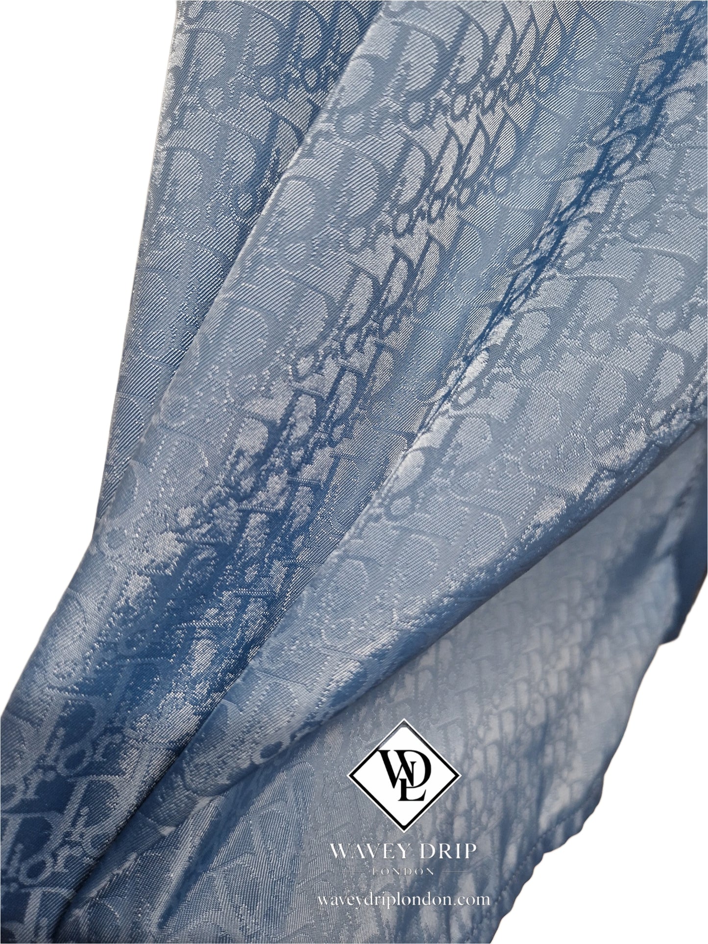 Christian Dior Oblique Silk Shirt & Short Set - Blue