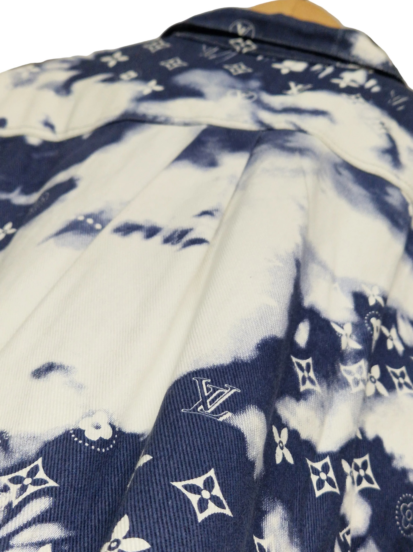 Louis Vuitton Denim Bandana Shorts Set -Blue and White Monogram