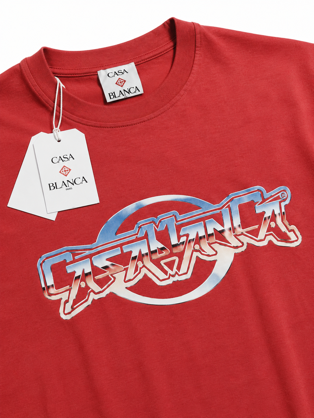CASABLANCA Red Logo Tshirt