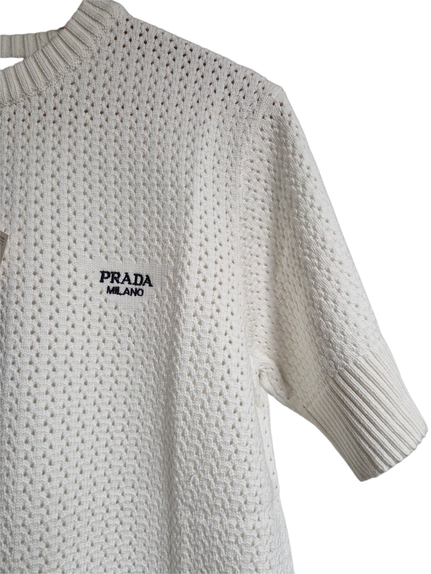 PRADA White Fine-Knit Two-Piece Set