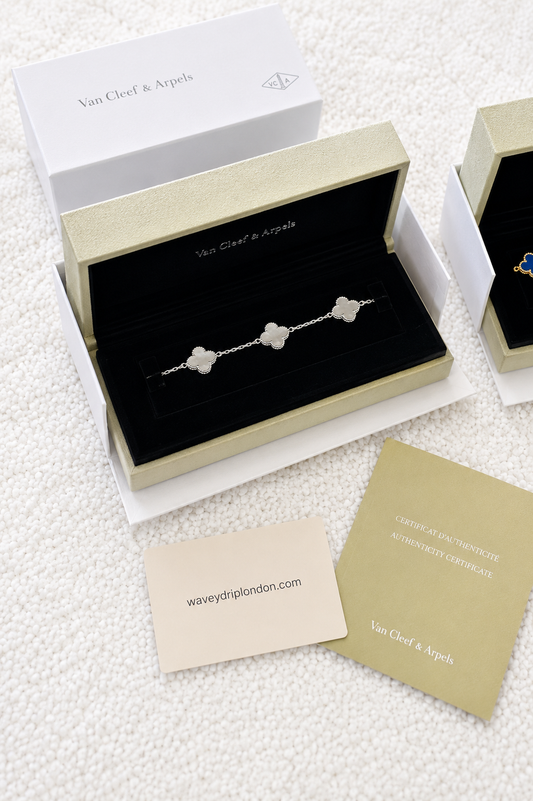 Van Cleef & Arpels Alhambra Bracelet – White Clover Silver Edition