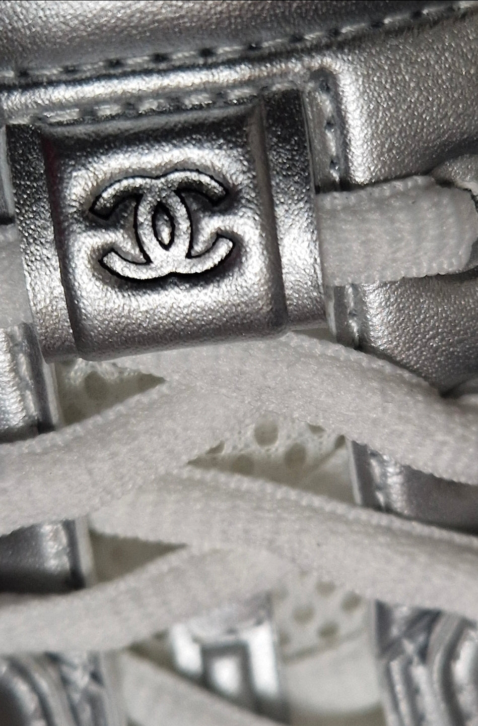 Chanel sneakers silver