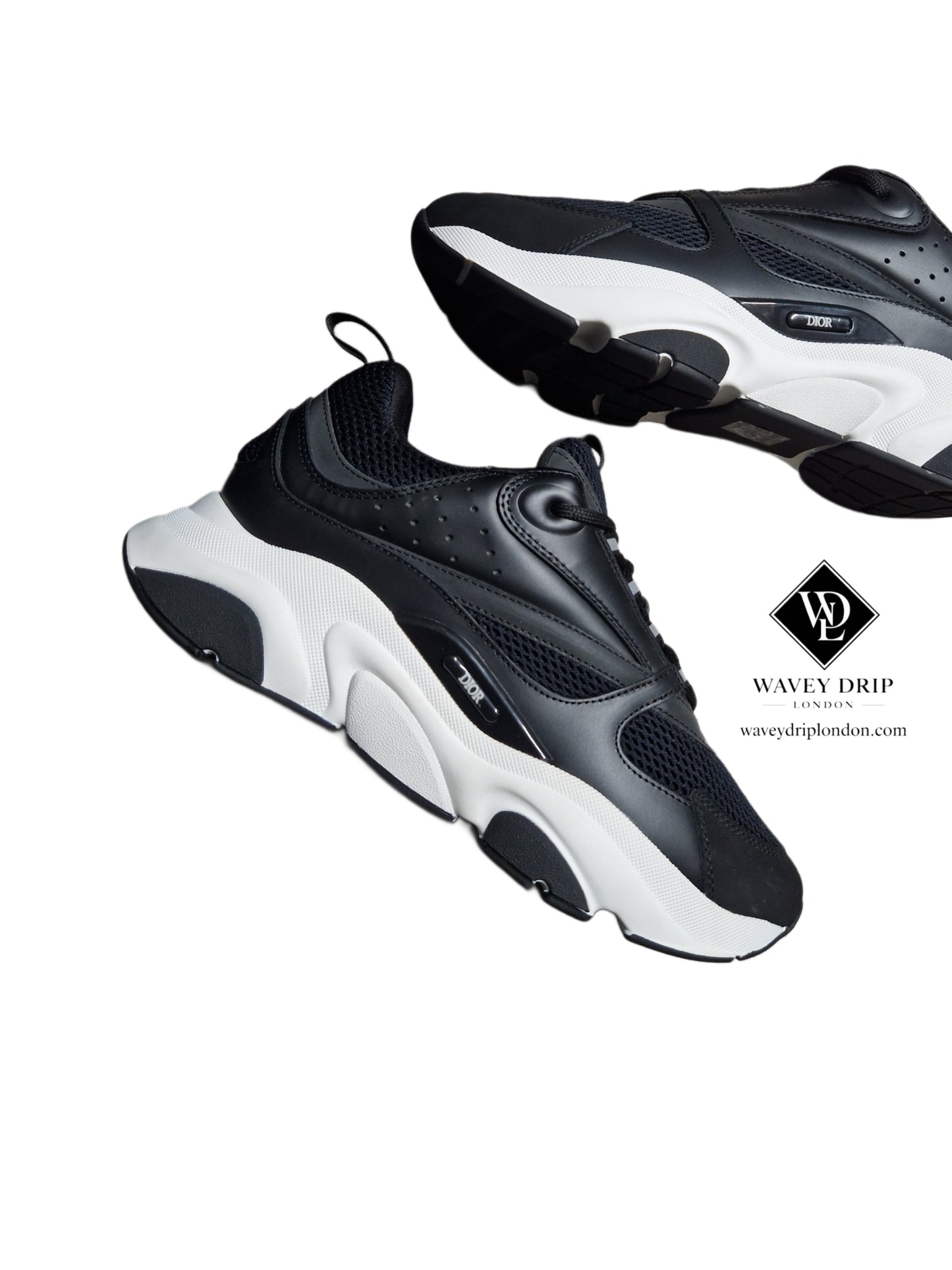 Christian Dior B22 Black With White Sole