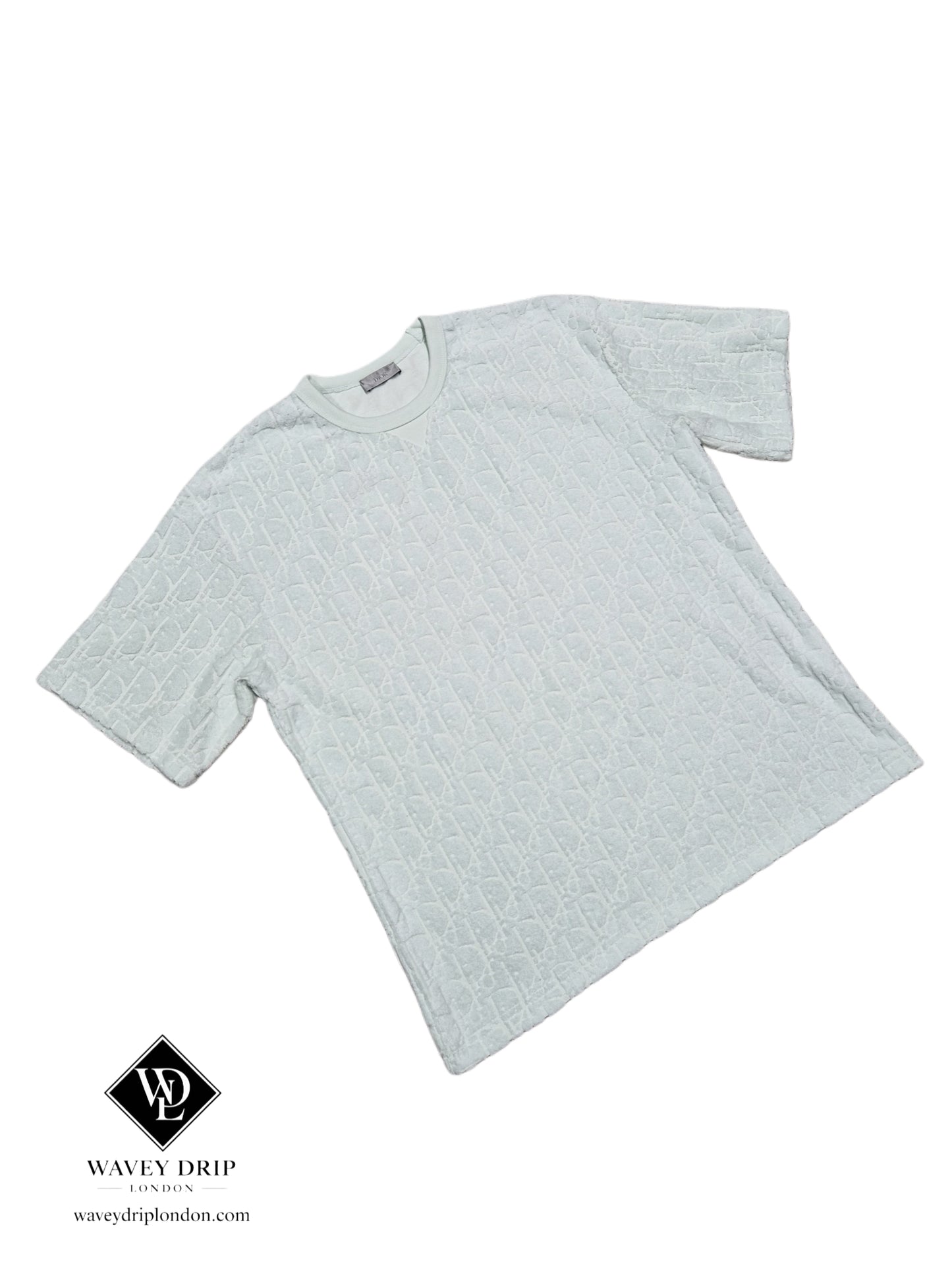 Christian Dior Jacquard Oblique Tshirt  - Mint Green
