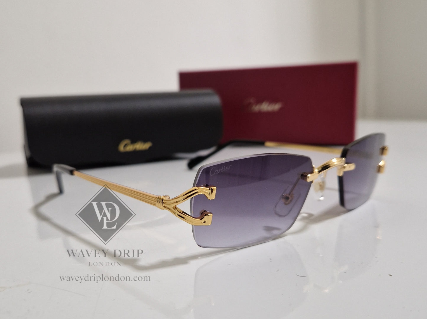 Cartier Sunglasses Gold Frame