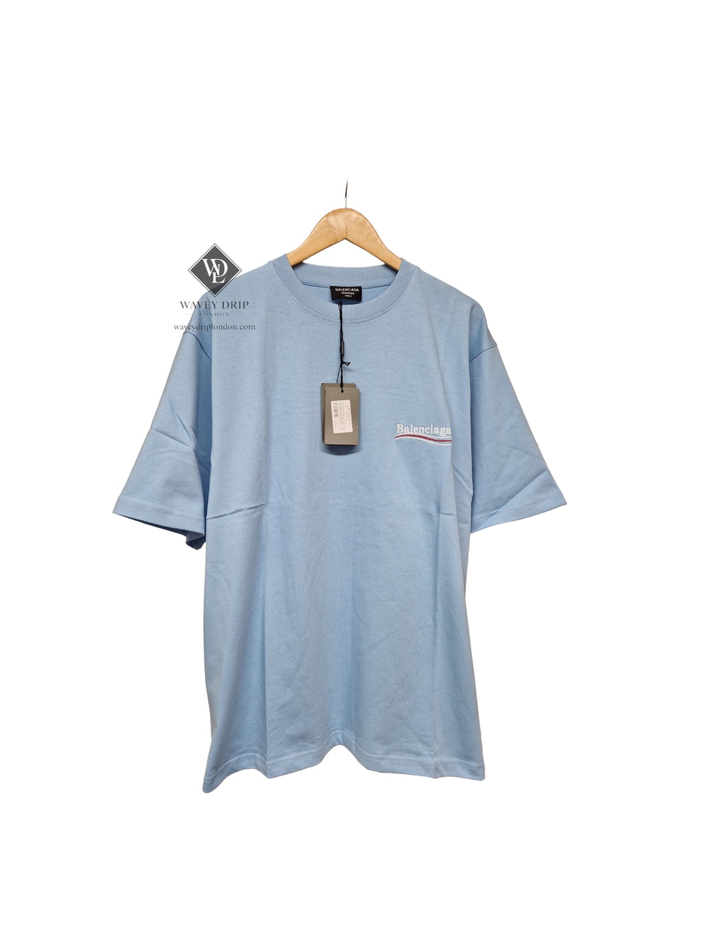 Balenciaga Campaign Heritage Tshirt- Baby Blue (XL)