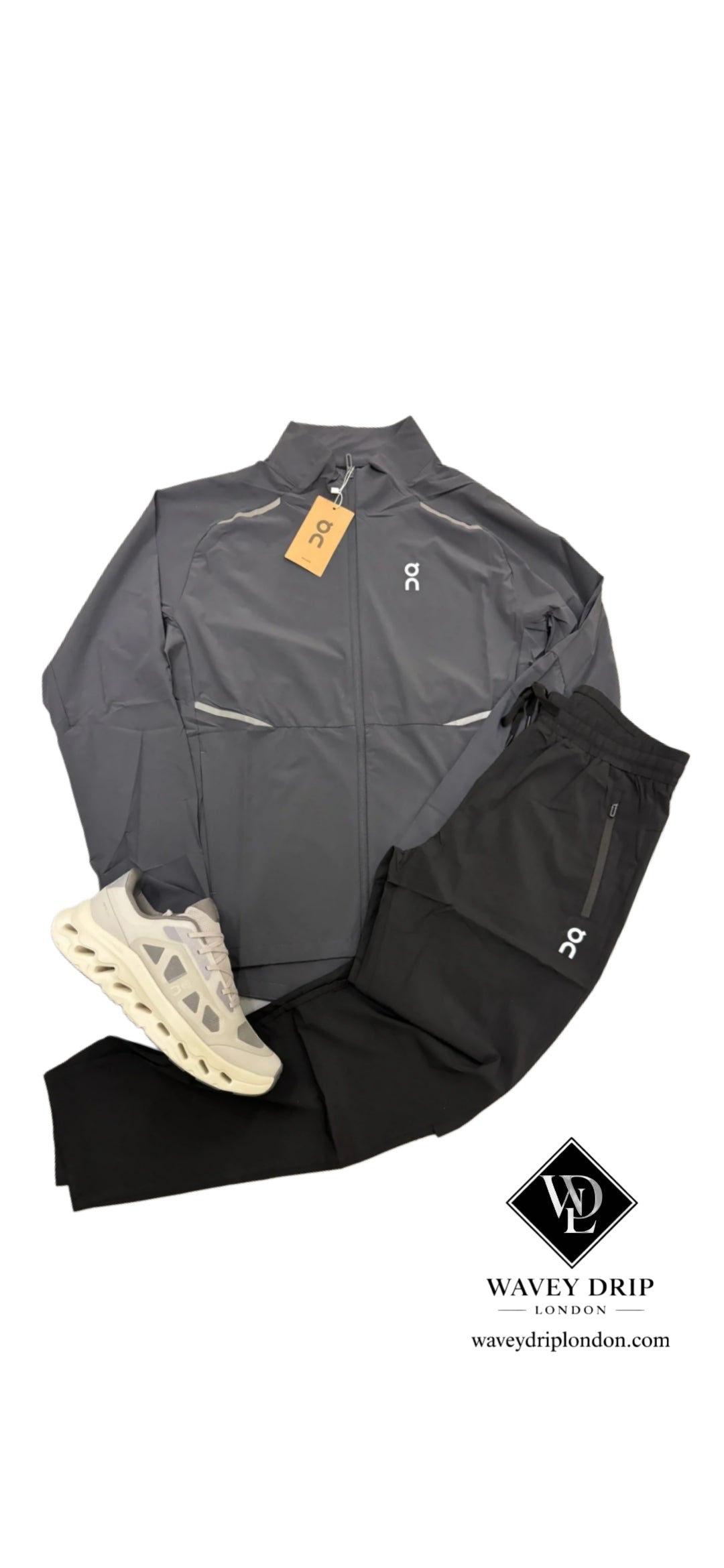 On Cloud Running Reflective Performance Tracksuit –Grey / Black Edition