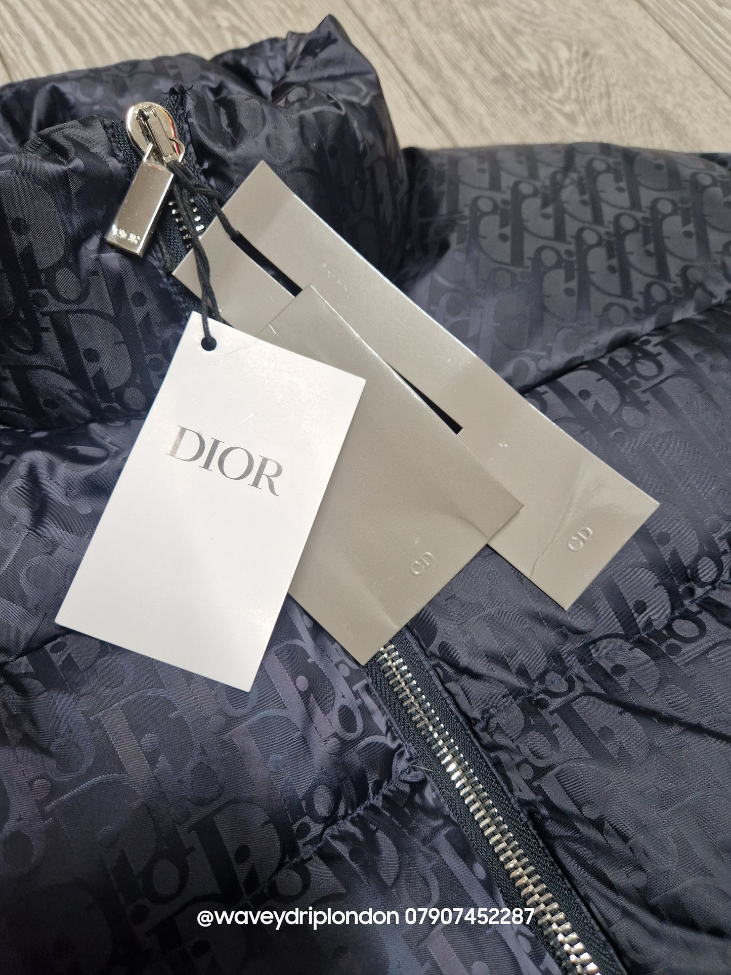Christian Dior Oblique Puffer Jacket - Navy