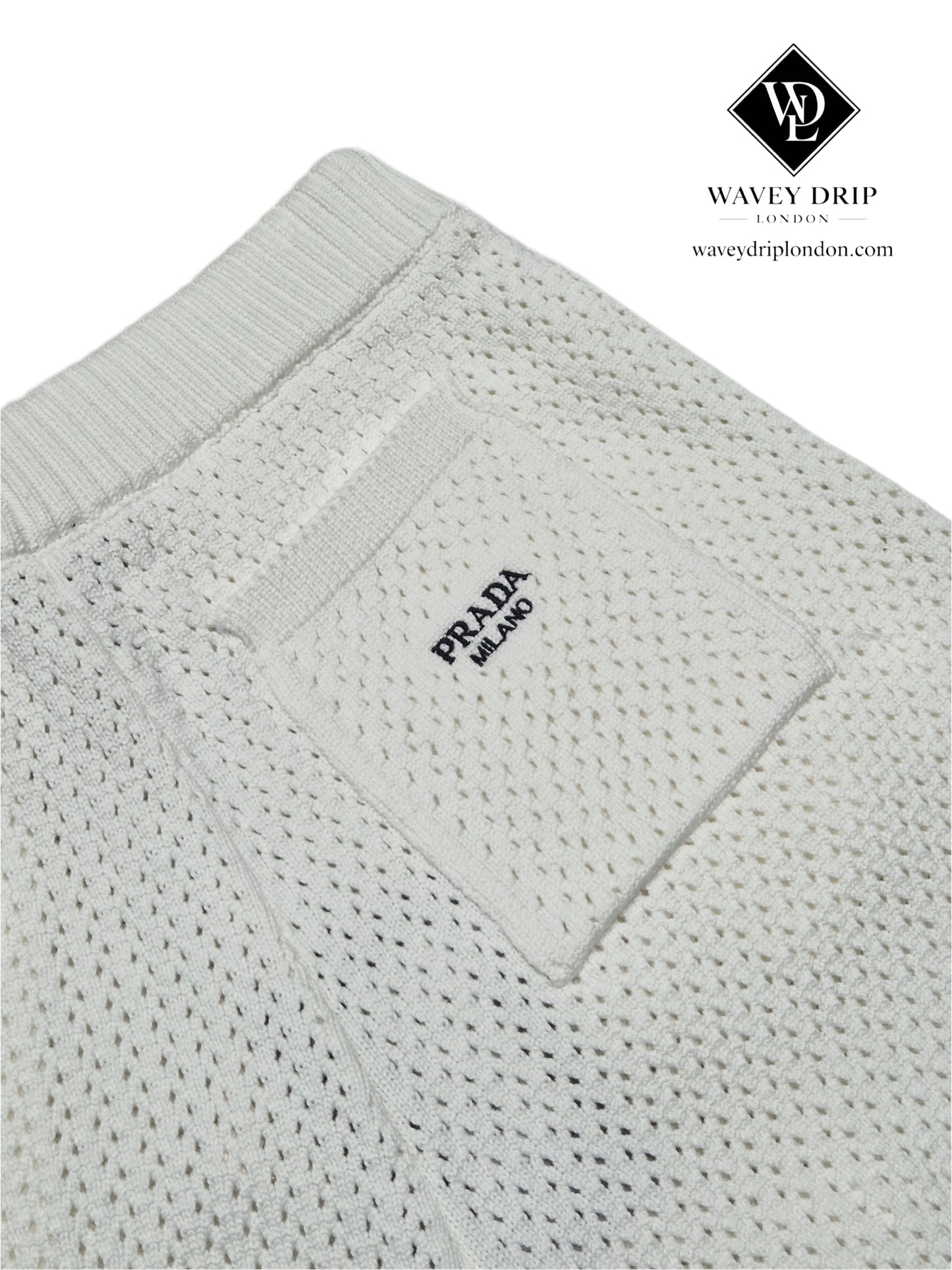 PRADA White Fine-Knit Two-Piece Set
