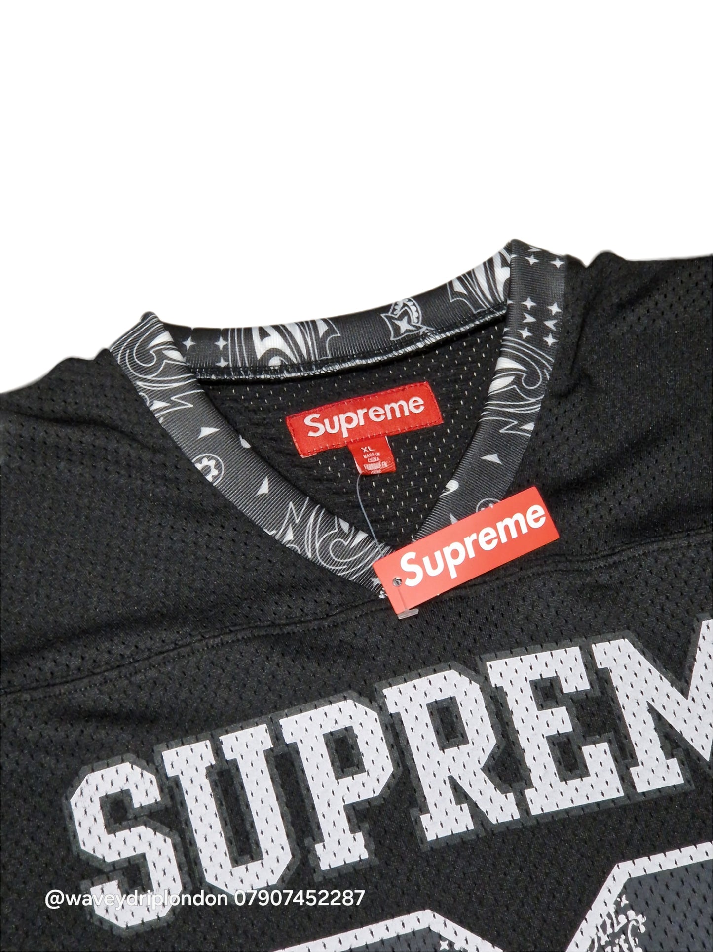 Supreme '39' Mesh Football Jersey – Black